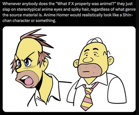 Anime Homer Looks Like Shin-chan