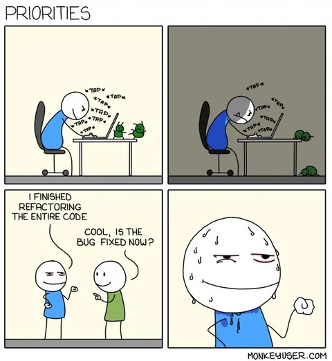 Priorities Refactoring the Entire Code