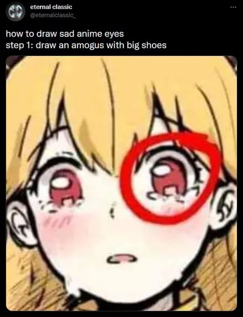 Among Us Sad Anime Eyes