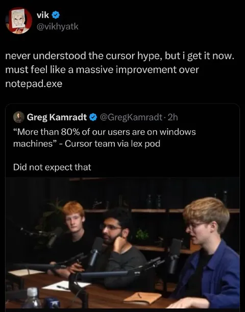 Cursor Users on Windows Surprise