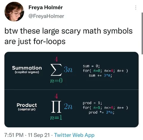 Scary Math Symbols Are For-Loops
