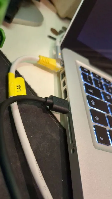 MacBook With Every Port Connected