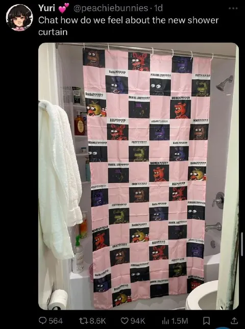 Five Nights at Freddy’s Shower Curtain