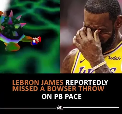 LeBron Misses the Bowser Throw