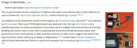 Casio Watches Used in Terrorism