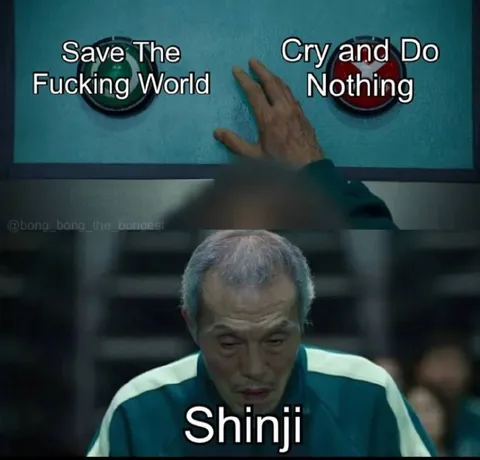 Shinji Save the World Button