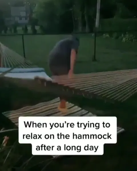 Trying to Relax on the Hammock