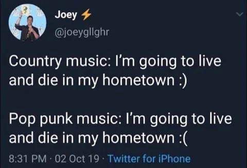 Country Music vs Pop Punk