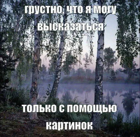 Грустно, что я могу высказаться