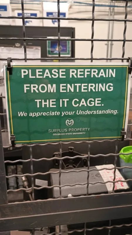 Please Refrain From Entering the IT Cage