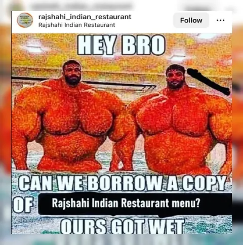 Can We Borrow a Menu Copy