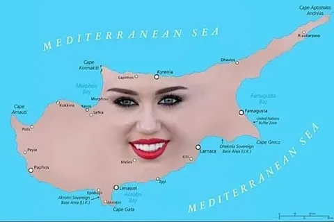 Smiling Cyprus Map