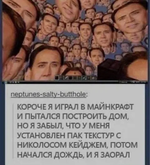 Николас Кейдж в Майнкрафте