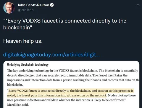 Every VODXS Faucet Is Blockchain-Connected