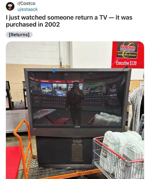 Returning a TV from 2002