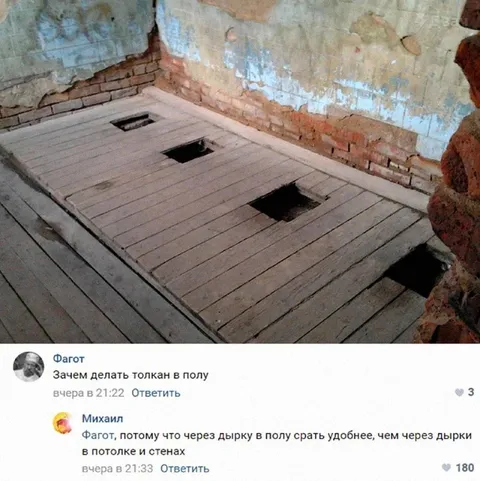 Туалетные отверстия в полу