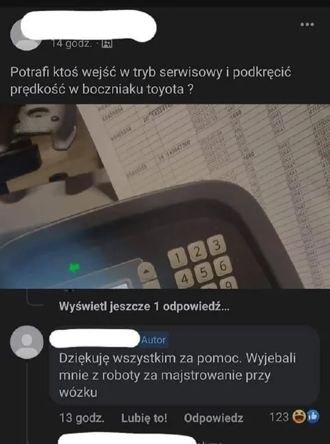 Zwiększenie prędkości w wózku Toyota