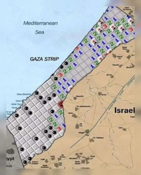 Minesweeper Gaza Strip Map