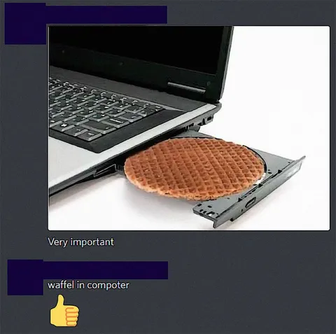 Waffel in Compoter
