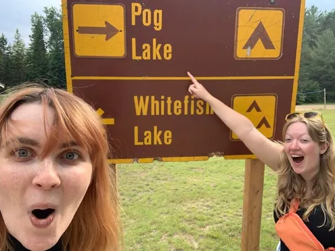 Pog Lake Sign Reaction