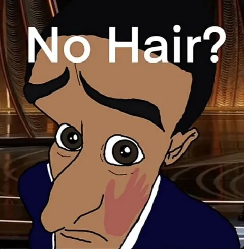No Hair Reaction Face