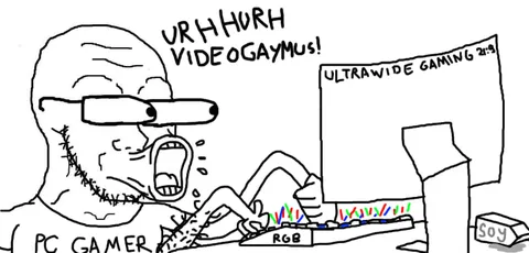 PC Gamer Ultrawide Soyjak