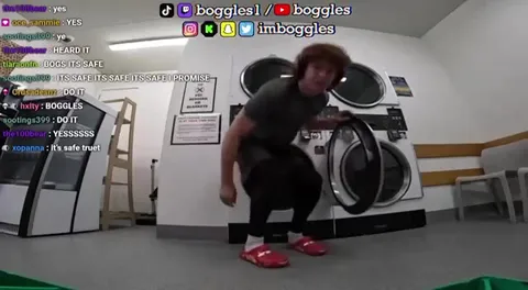 Streamer Gets Stuck in a Dryer