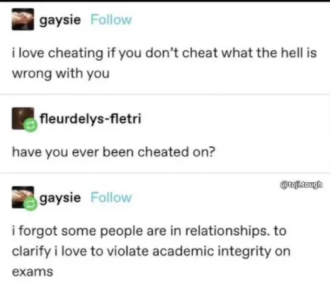 Cheating Means Academic Cheating