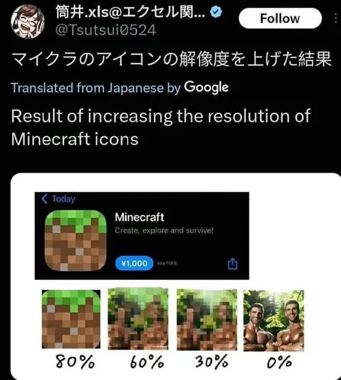 マイクラのアイコン高解像度化