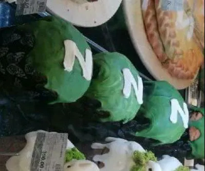 Three Green N Shapes