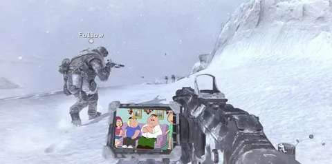 Watching Family Guy in Combat