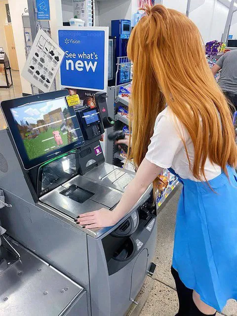 Minecraft at Self-Checkout