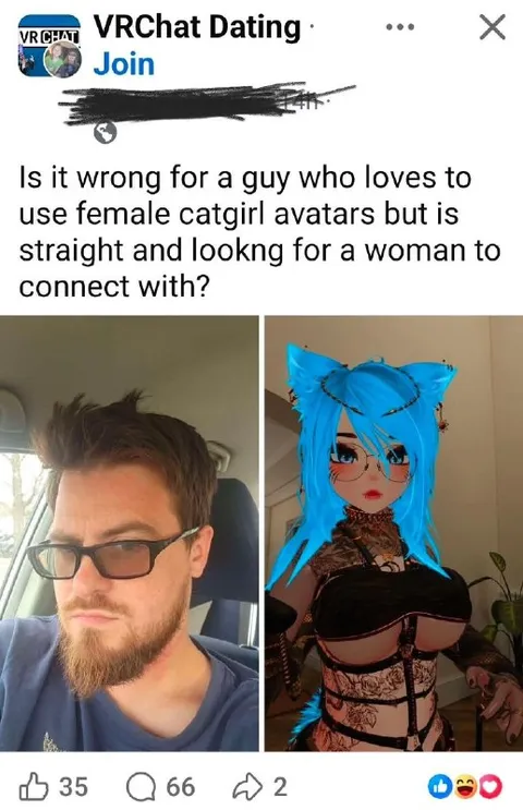 Straight Guy Uses Catgirl Avatars