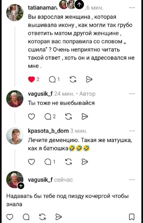 Бабушки устроили перепалку