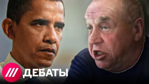 Обама спорит с собеседником