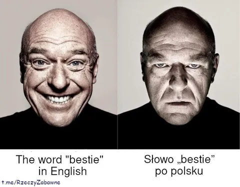 Słowo bestie po polsku