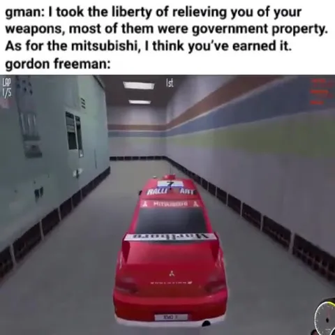 Gordon Freeman Earns the Mitsubishi