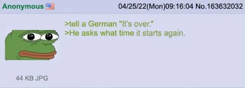 German Thinks It Starts Again