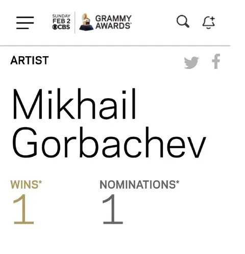 Mikhail Gorbachev Grammy Artist