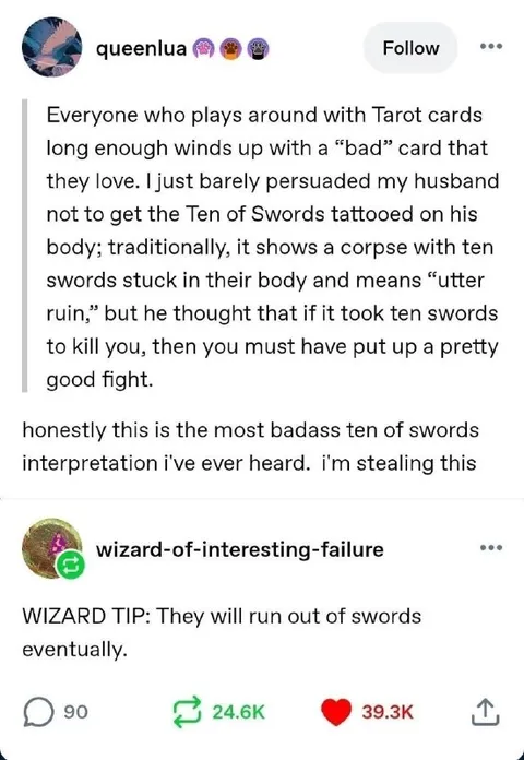 Ten of Swords Wizard Tip
