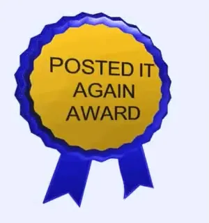 Posted It Again Award