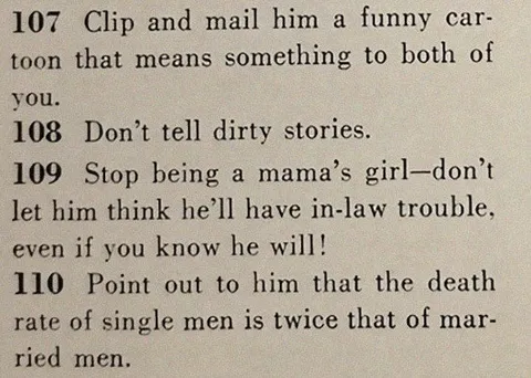 Absurd Marriage Advice List