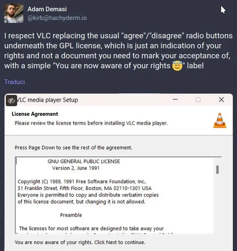 VLC knows your rights