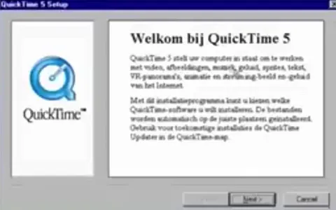 Welkom bij QuickTime 5
