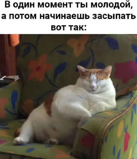 Когда начинаешь засыпать сидя