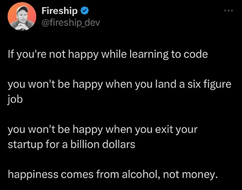 Happiness Comes From Alcohol