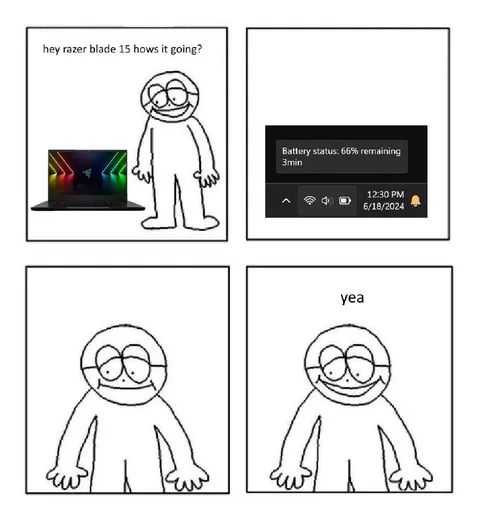 Razer Blade Battery Has 3 Minutes