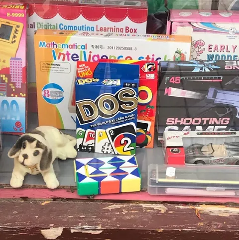 Toy Store Window Full of Games