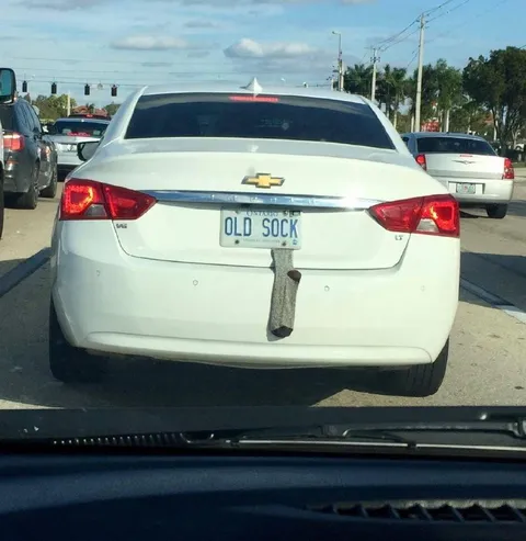 Old Sock License Plate