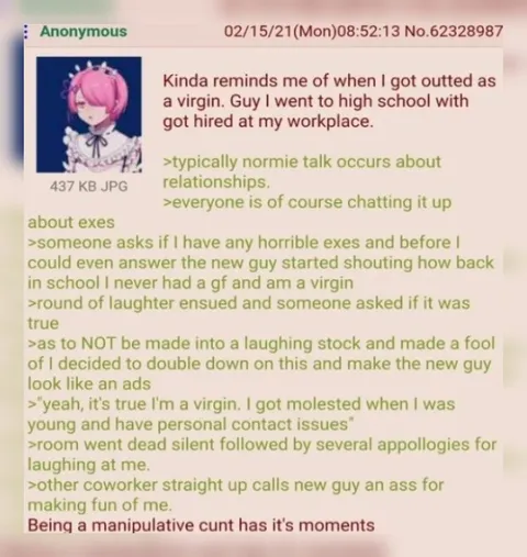 Manipulative Virgin Workplace Story
